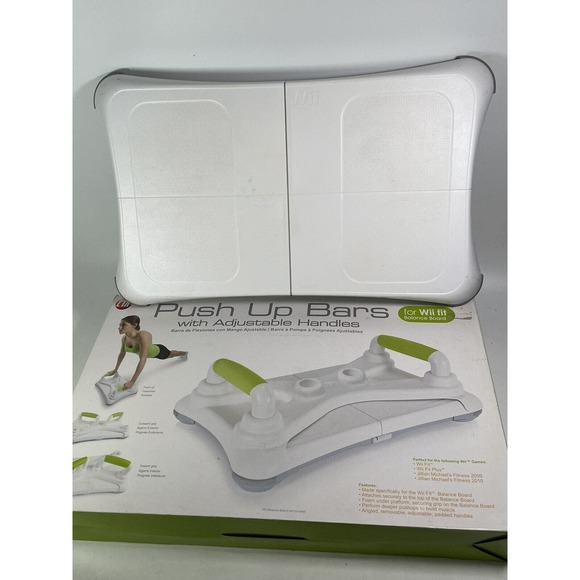 Nintendo Wii Items Wii Push-Up Bar (new) Wii Fit Balance Board (board Pre-owned) - Picture 10 of 10